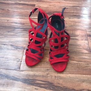 Red ALDO heels